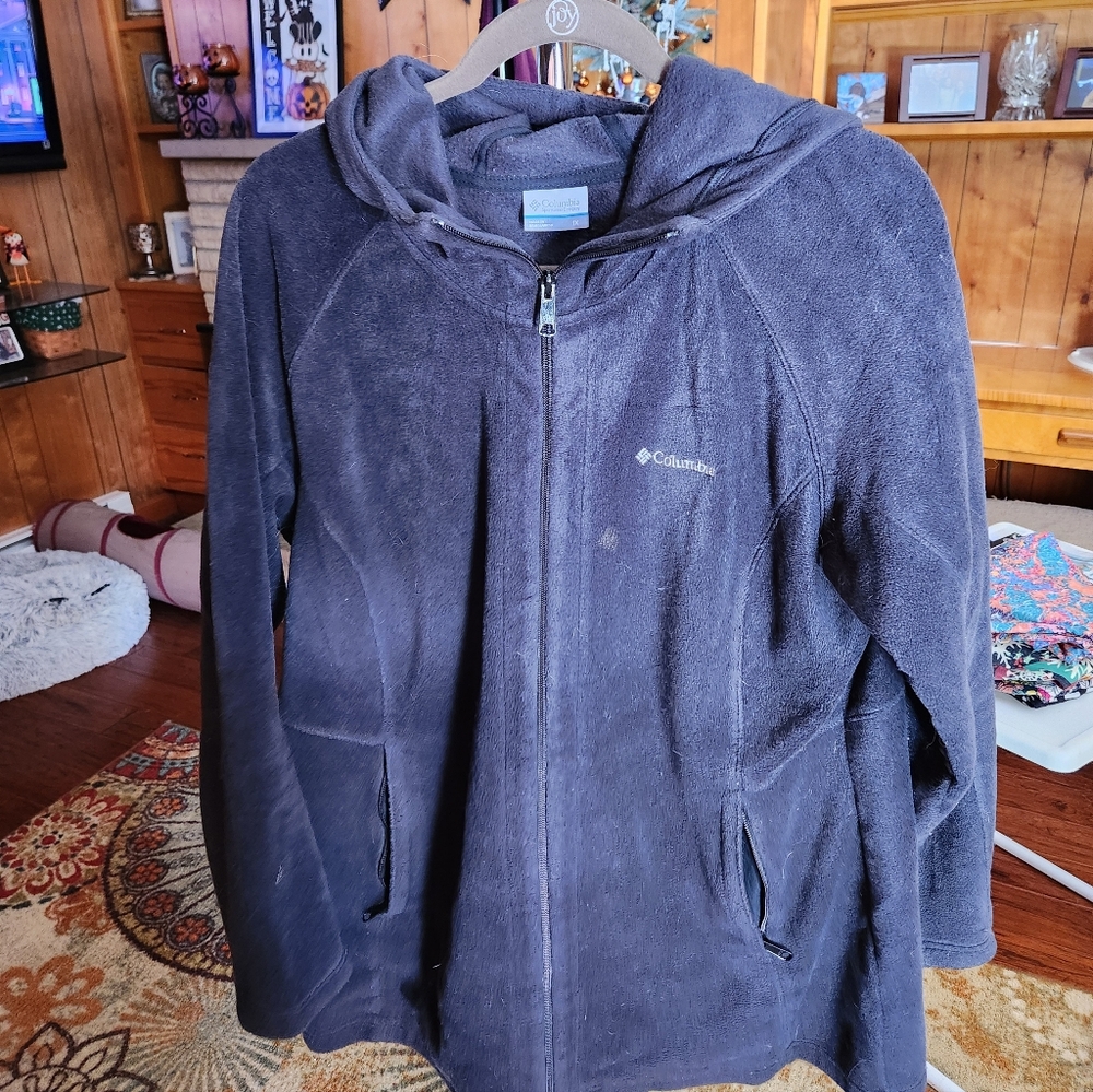 Columbia Women's Black Hooded Fleece Jacket